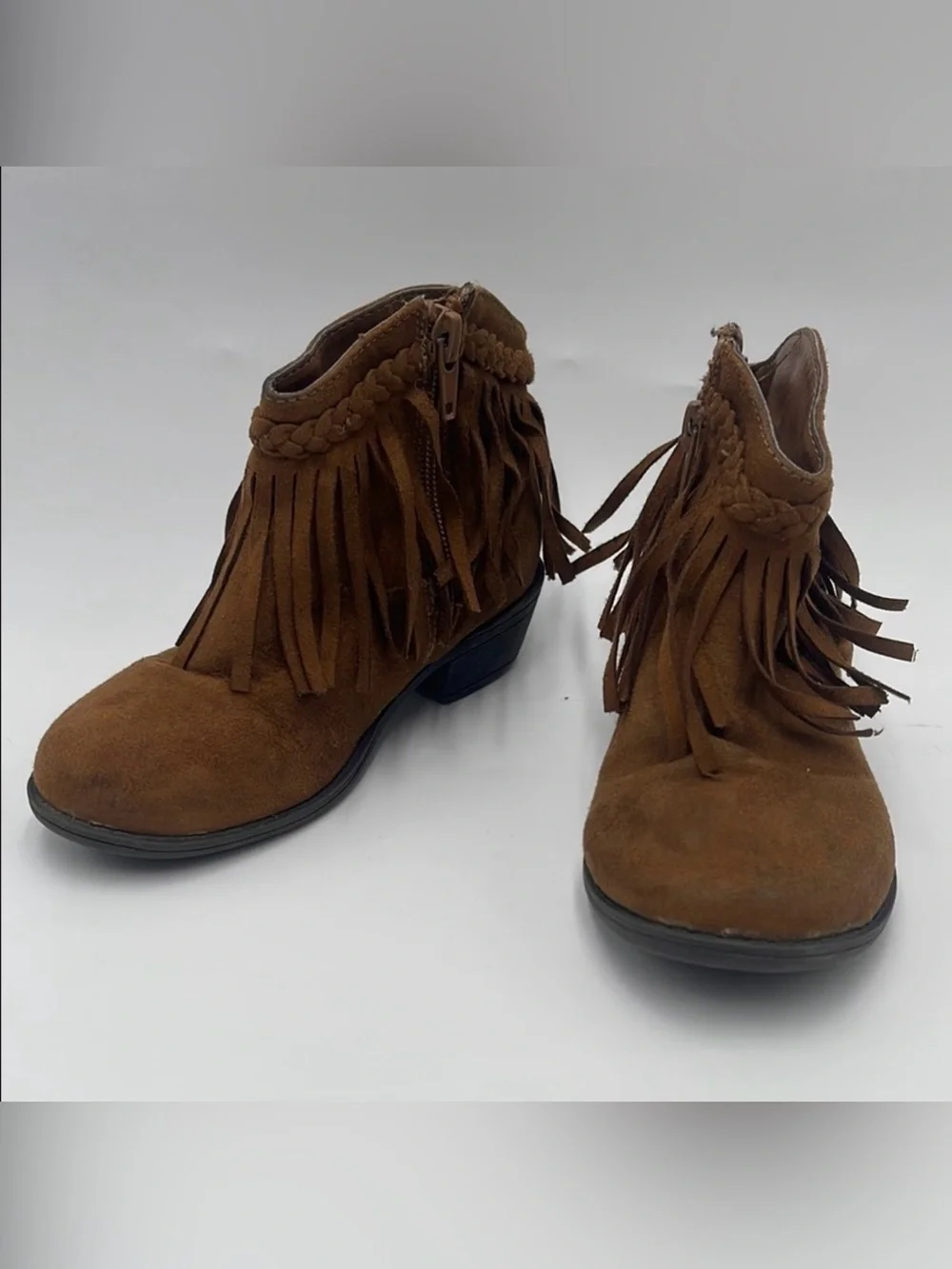 Paris Blues Brown Suede Boots - Kids Size 10
